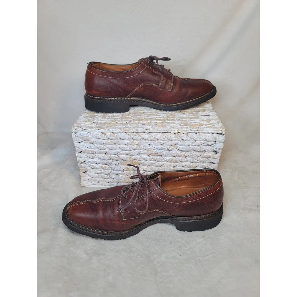 Allen Edmonds Durham Brown Leather Split Toe Derby Shoes Oxfords Mens 9D Office